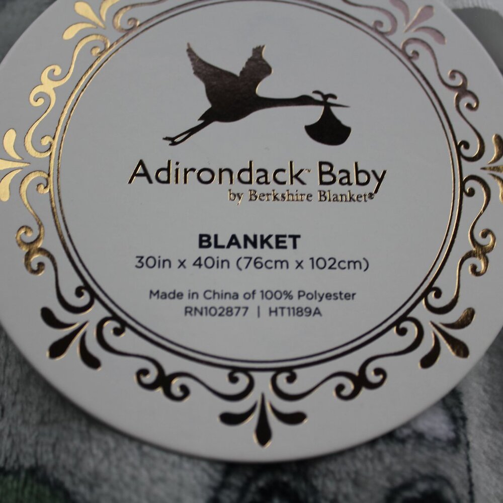 Adirondack Baby Blanket Gray Fleece Truck Cars Transportation Infant Boys NWT - Picture 2 of 4